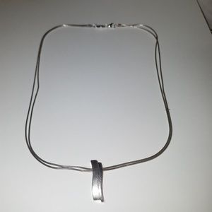 Sterling silver Fossil Pendant and necklace